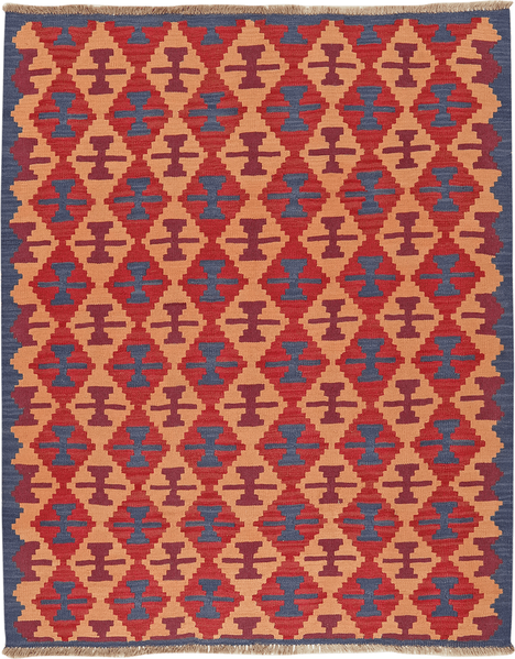 Looma 'Solmaz' Kelim Gashgai handgewebt, Schurwolle Rot, 156x195 cm