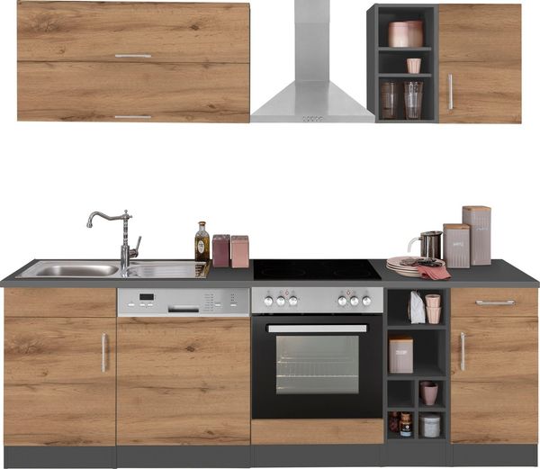 KOCHSTATION Küchenzeile KS-Colmar, ohne E-Geräte, Breite 240 cm