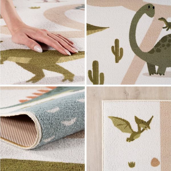 Carpettex Kinderteppich Bunte Dino Welt, Rechteckig, Höhe: 8 mm