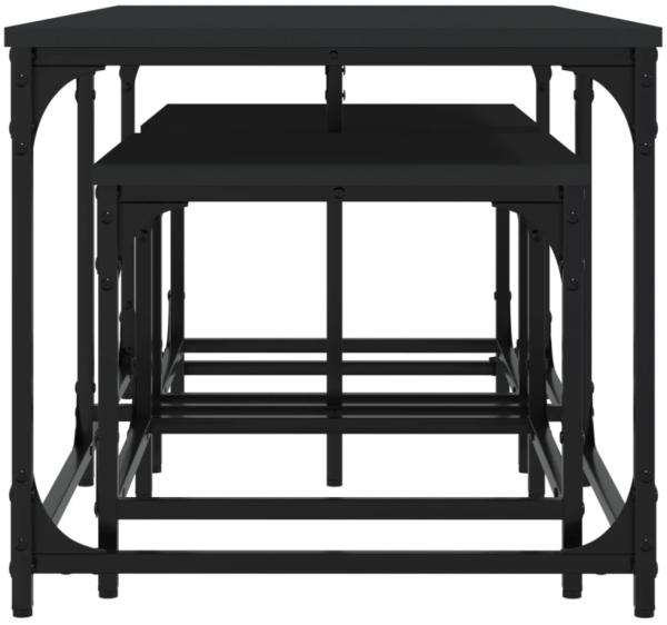 vidaXL Satztische 3 Stk. Schwarz Holzwerkstoff 835389 Bild 6
