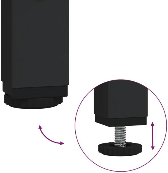 vidaXL Satztische 3 Stk. Schwarz Holzwerkstoff 835389 Bild 7