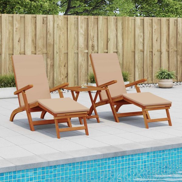 vidaXL Liegestuhl zum Verstellen und Klappen 2 pcs 55 x 146 x 91 cm 42025010