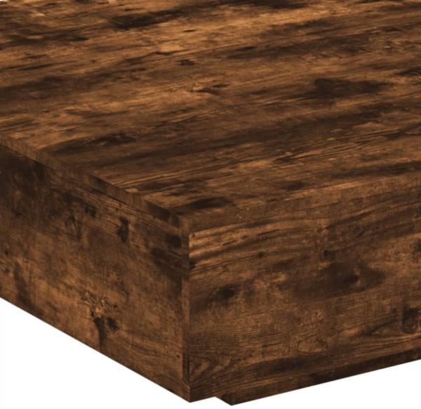 vidaXL Couchtisch mit LED-Leuchten Räuchereiche 100x100x31 cm 836606 Bild 5