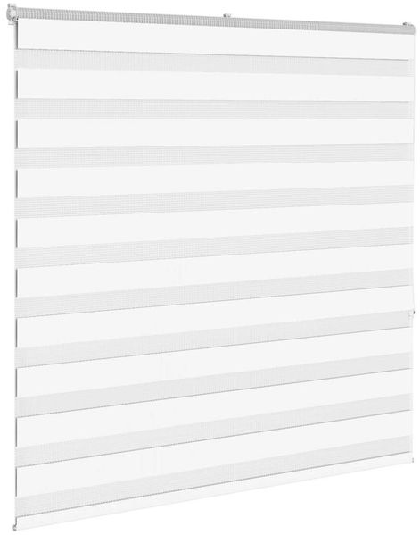 vidaXL Doppelrollo Weiß 145x150 cm Stoffbreite 140,9 cm Polyester 4014764 Bild 3