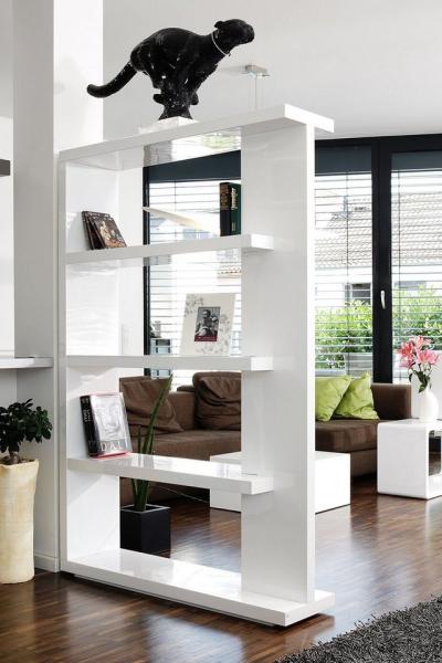 Raumteiler, MDF weiß, 128 x 30 x 180 cm