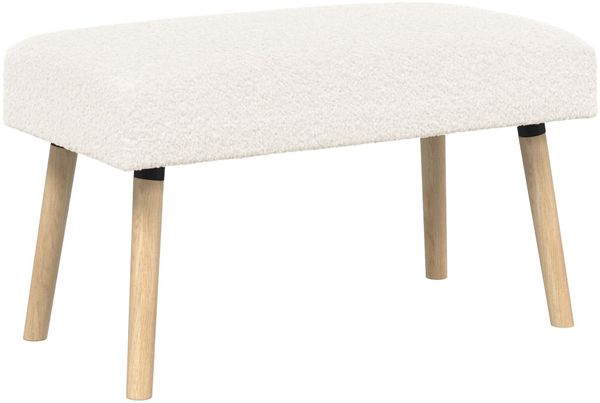 vidaXL Bank Uni Creme 80 x 40 x 46 cm Bouclé 42038406