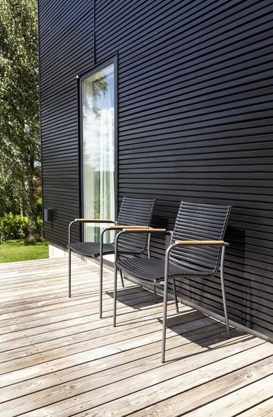 Cinas Gartenstuhl Mood Classic (1 St), Wasserresistent, warmes Holzfinish, standfeste Konstruktion