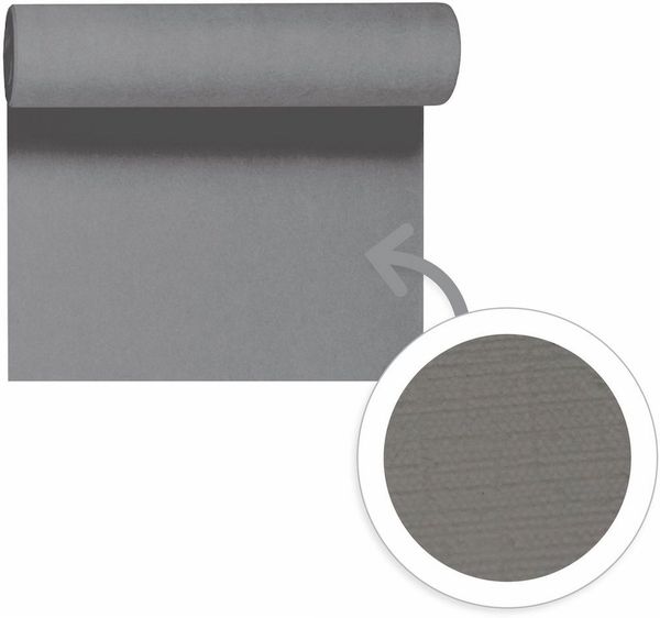 Duni Tischläufer 1 Evolin® Tete-á-Tete, granite grey, 0,41 m x 24m, 166858