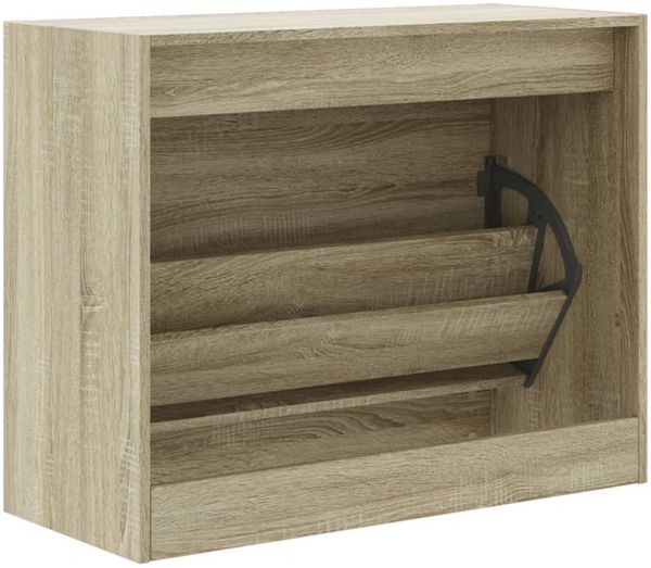 vidaXL Schuhschrank Sonoma-Eiche 80x34x63 cm Holzwerkstoff 839961 Bild 7
