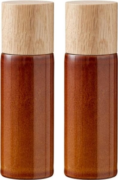 BITZ 821504 Salz- & Pfeffermühle Keramik Bernstein Holz 50 mm 50 mm 167 mm