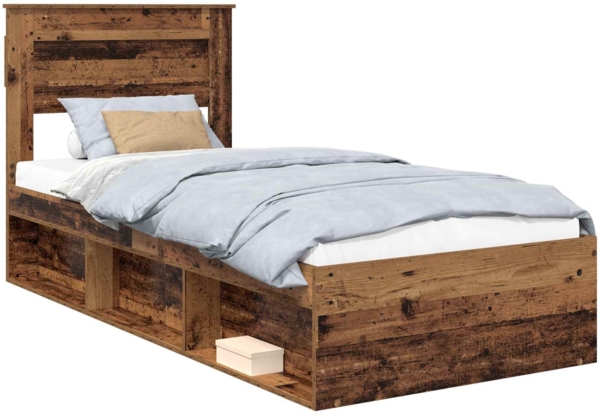 vidaXL Bettrahmen Altholz 75 x 190 cm Massives Kiefernholz 3409821