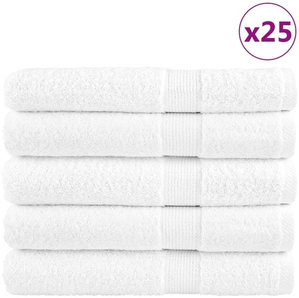 vidaXL Premium Handtücher SOLUND 50 Stk. Weiß 100x200 cm 600 g/m² 137143