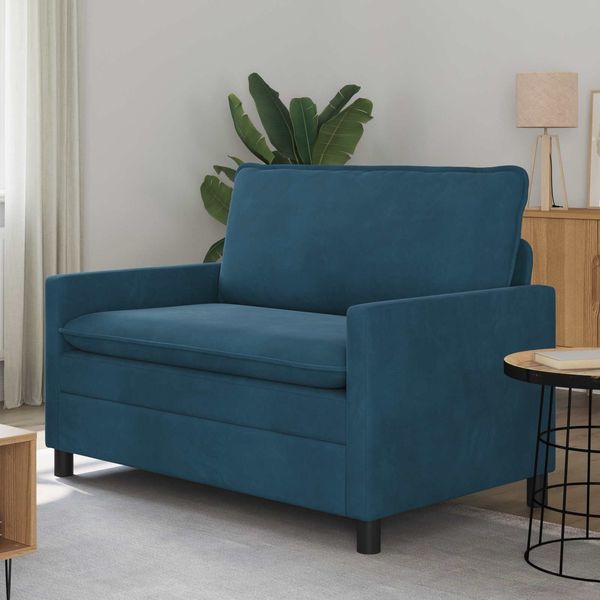 vidaXL Sofa Blau 126 x 81 x 87,5 cm Samt 42028805