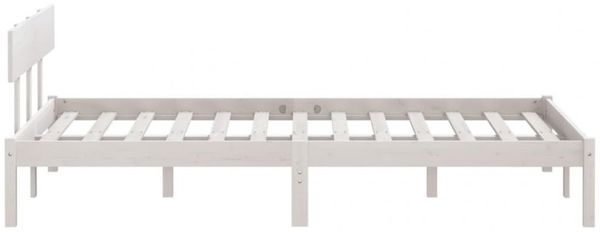 vidaXL Massivholzbett Weiß Kiefer 120x190 cm UK Small Double [810118] Bild 14