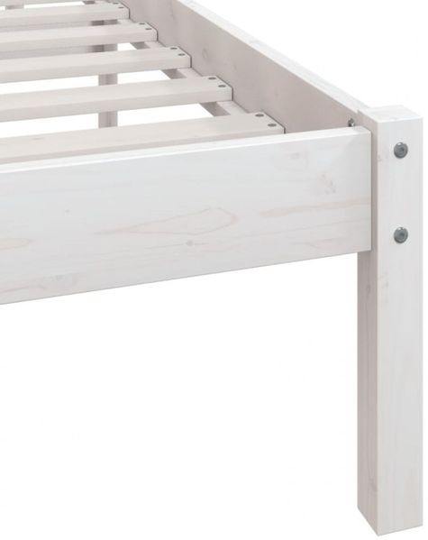 vidaXL Massivholzbett Weiß Kiefer 120x190 cm UK Small Double [810118] Bild 16