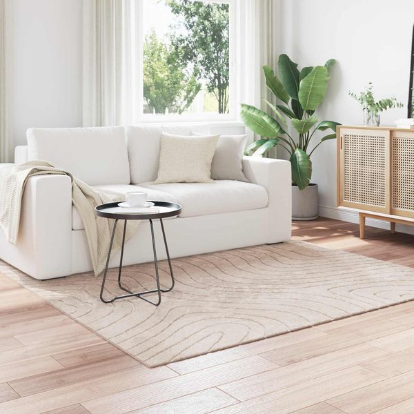 vidaXL Bereichsteppiche PALMERAS Beige 120 x 120 cm Polyester 42022642