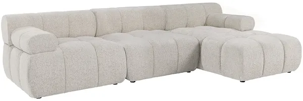 Vente-unique - FACIVIL Sofa Stoff Beige - B 156 cm x H 70 cm x L 282 cm