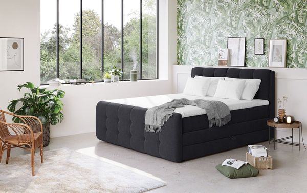COTTA Boxspringbett Fort mit Bettkasten, inkl. Topper, erhältlich in verschiedenen Breiten (160cm, 180cm & 200cm)