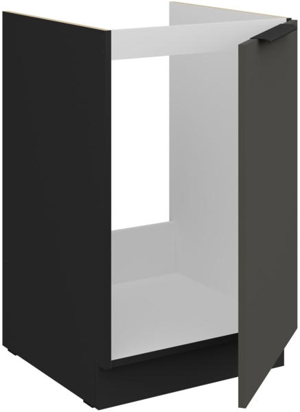 Küchen Spülenunterschrank 50 cm Küche ARIA Graphite ultra matt + Schwarz matt, hochwertige Fronten mit Anti Fingerprint Beschichtung Küchenzeile Küchenblock Bild 3