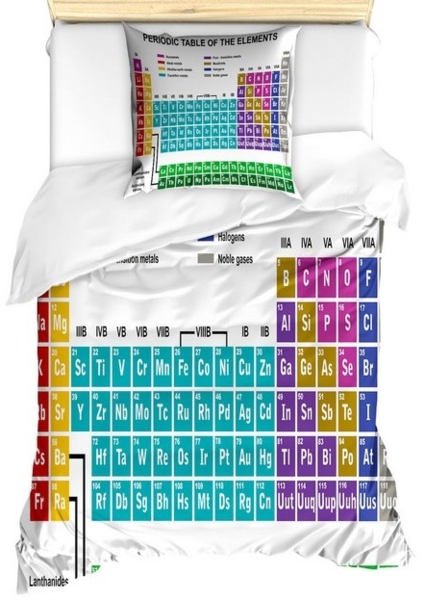 Abakuhaus Bettwäsche Milbensicher Allergiker geeignet mit Kissenbezug, Microfaser, Periodensystem moderne Vibrant Bild 2