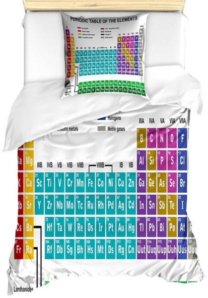 Abakuhaus Bettwäsche Milbensicher Allergiker geeignet mit Kissenbezug, Microfaser, Periodensystem moderne Vibrant Bild 3