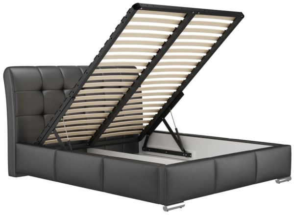 Polsterbett Doppelbett MATTIS Komplettset Kunstleder Soft ROT 180x200cm Bild 2