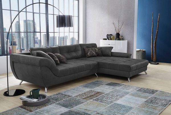 Jockenhöfer Gruppe Ecksofa San Francisco L-Form, mit eingearbeiteter Kaltschaummatte und Steppung, inklusive Kissen