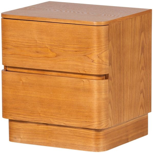 Kommode / Nachttisch Fejo - MDF Braun, 3 Schubladen