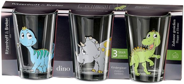 Kindergläser 3 tlg. 200ml Dino