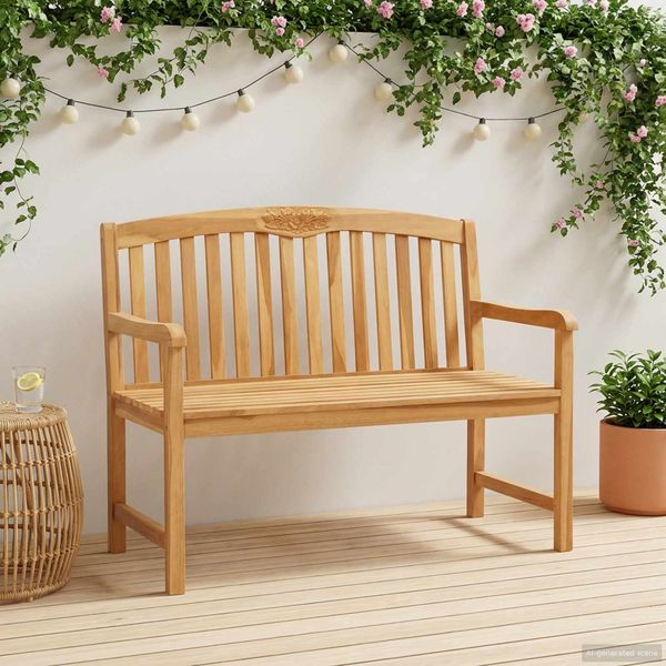 vidaXL Handgefertigte Rosenbank Natur 114 x 60,5 x 95 cm 42030013