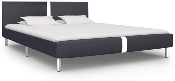 vidaXL Bettgestell Schwarz Kunstleder 120x200 cm [280827]