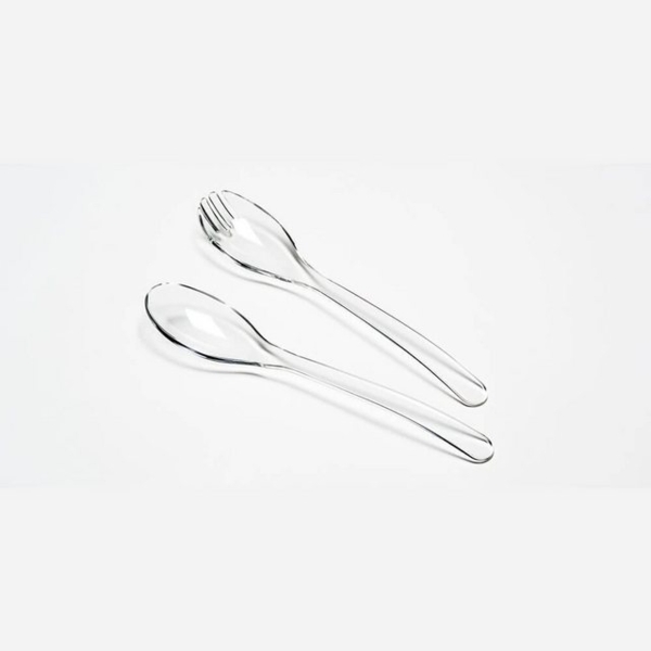 G.F. Heim Söhne Salatbesteck aus Acrylglas glasklar 29,5cm 817-2 Bild 2