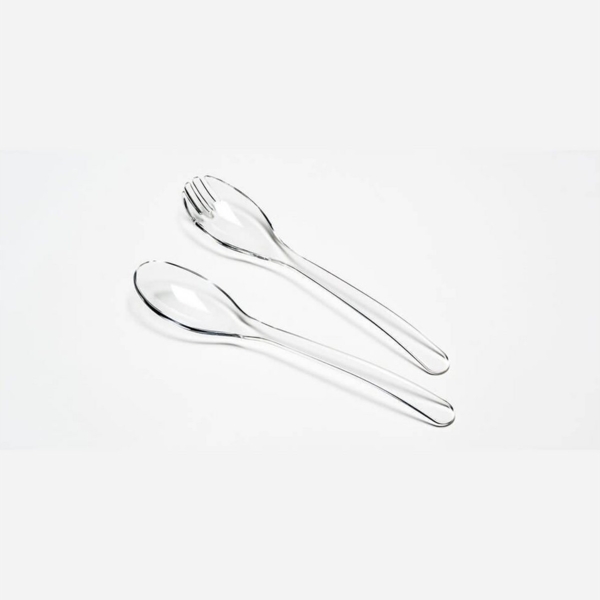 G.F. Heim Söhne Salatbesteck aus Acrylglas glasklar 29,5cm 817-2 Bild 3
