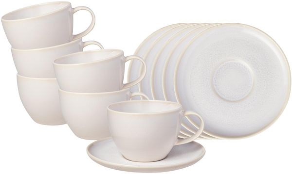 like. by Villeroy & Boch Crafted Kaffeetasse mit Untertasse 12-teilig - Cotton