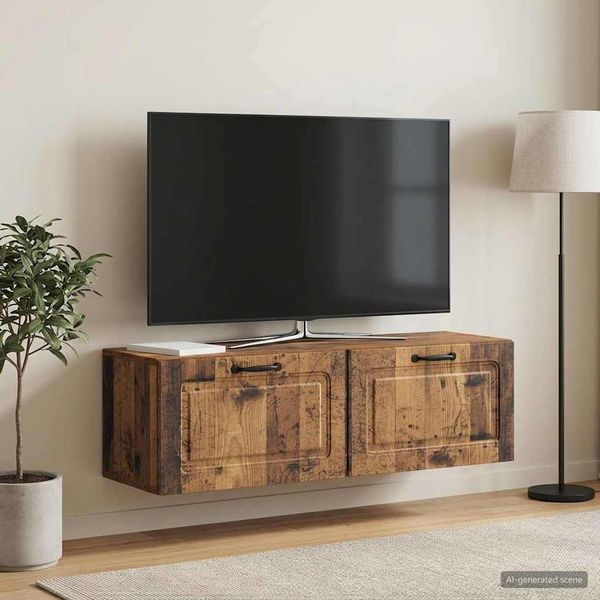 vidaXL Wandmontierter TV-Schrank Altholz 98 x 31 x 30 cm Holzwerkstoff 899413