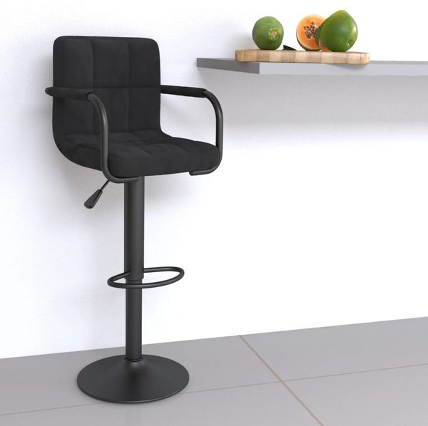 vidaXL Barhocker Schwarz Samt 334645