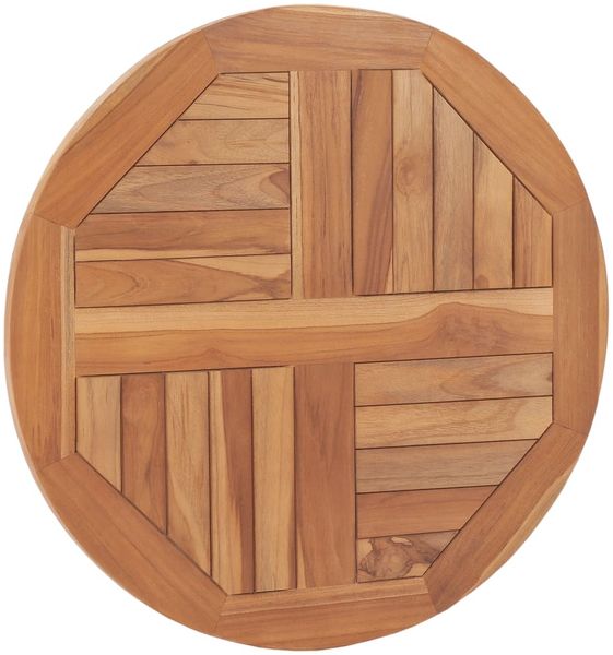 vidaXL Tischplatte Massivholz Teak Rund 2,5 cm 60 cm 48984 Bild 3