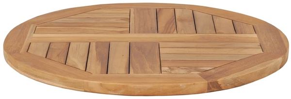 vidaXL Tischplatte Massivholz Teak Rund 2,5 cm 60 cm 48984 Bild 2