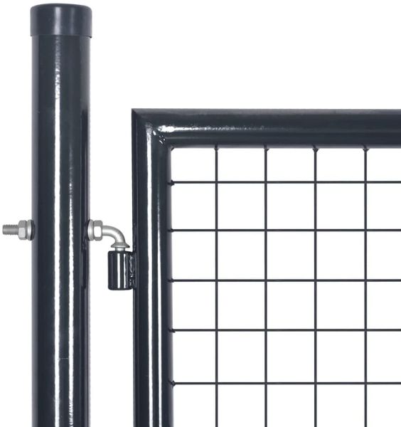 vidaXL Maschen-Gartentor Anthrazit 400x125 cm Verzinkter Stahl 154546 Bild 5