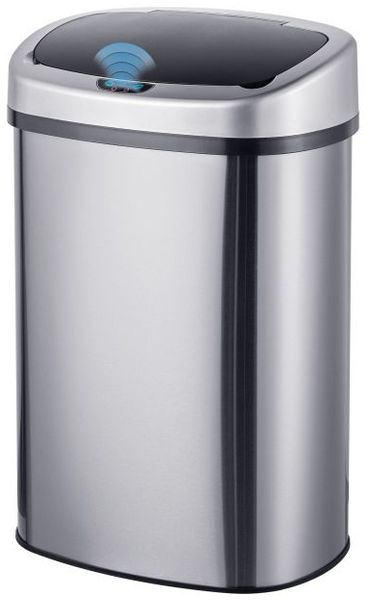 Relaxdays Mülleimer 50l Edelstahl mit Sensor