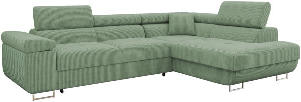 Ecksofa Torezio Cord (Farbe: Poso 47, Seite: Rechts)