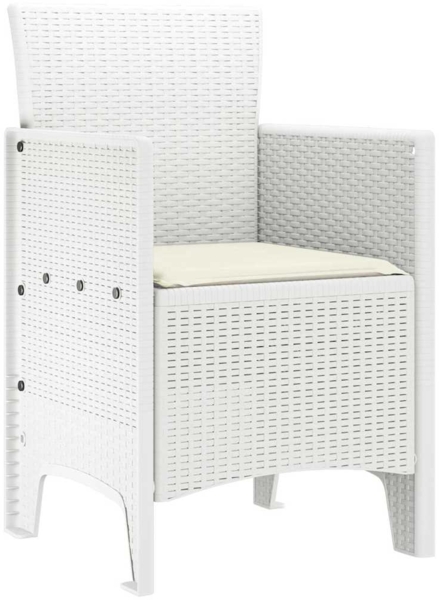 vidaXL Gartenstuhl 2 pcs Weiß 53 x 49 x 85 cm PP 847462 Bild 3