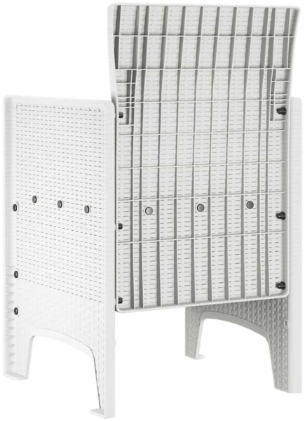 vidaXL Gartenstuhl 2 pcs Weiß 53 x 49 x 85 cm PP 847462 Bild 6