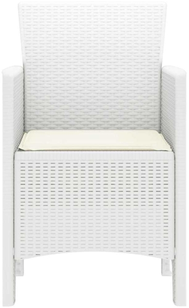 vidaXL Gartenstuhl 2 pcs Weiß 53 x 49 x 85 cm PP 847462 Bild 4