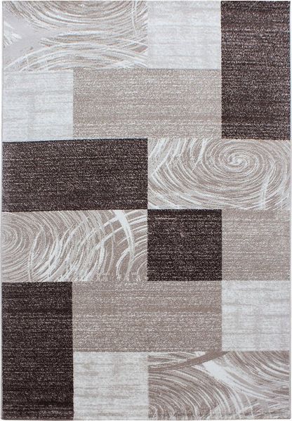 KADIMA DESIGN Teppich DRAU Wohnzimmer Schlafzimmer Waschbar Wohnzimmerteppich Esszimmer, Läufer, Höhe: 14 mm, Braun, 80x150 cm, Strapazierfähig Fußbodenheizung Waschbar