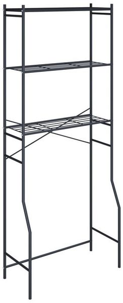 VCM Badmöbel Waschmaschinenschrank Tubas 917081 Schwarz H. 160 x B. 68 x T. 25 cm Bild 3