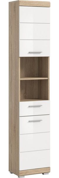INOSIGN Hochschrank Siena, Breite 37cm, 2 Tür, 1 Schubkasten, 2 offene Fächer, MDF-Front (1-St) in verschiedenen Farben erhältlich, Badmöbel, Badschrank, Schrank, Bad