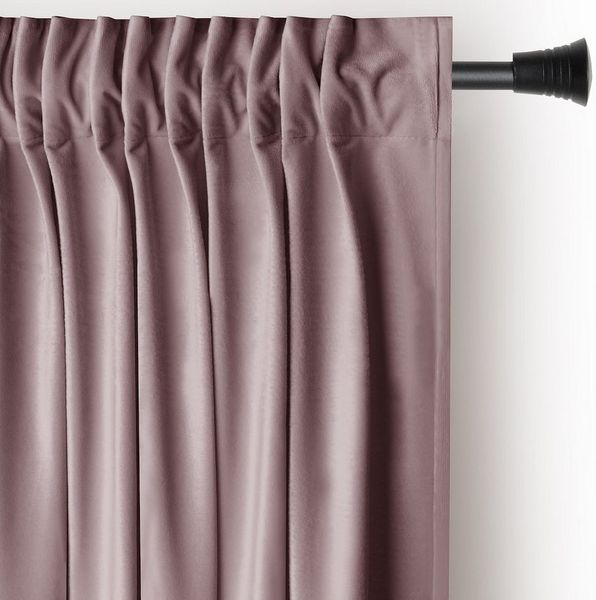 Restilo Gardine Gardine Multifunktionsband Kräuselband Vorhang Verdunkelnd Samt Textil (1 St), Kräuselband, verdunkelnd, Samt Textilien, mit Raffhalter