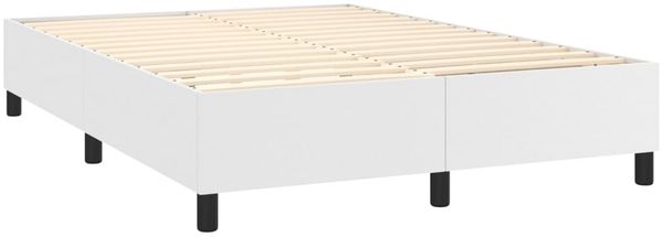 vidaXL Boxspringbett mit Matratze Weiß 140x190 cm Kunstleder 3142840 Bild 4