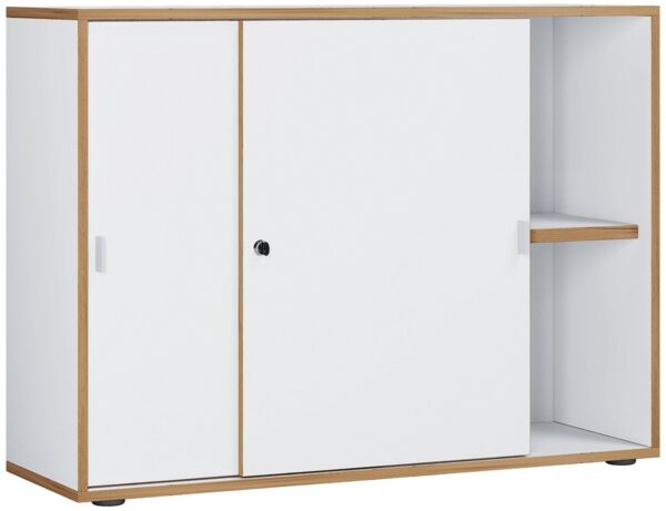 VCM Büroschrank Salia 920734 Weiß H. 74 x B. 100 x T. 37 cm